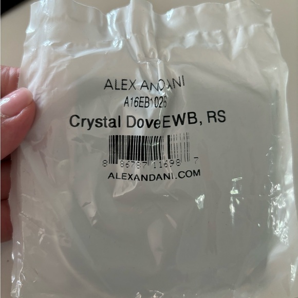 ALEX & ANI•crystal dove charm bangle bracelet NWT - Picture 4 of 4